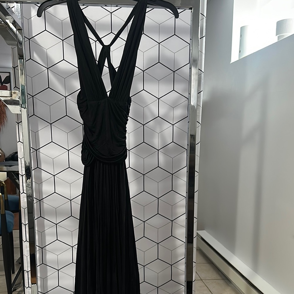 Mango Black Backless Dress